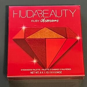 NWT Huda Beauty Ruby Obsessions Eyeshadow Palette 9 Shades Net Weight 9 x 1.1g